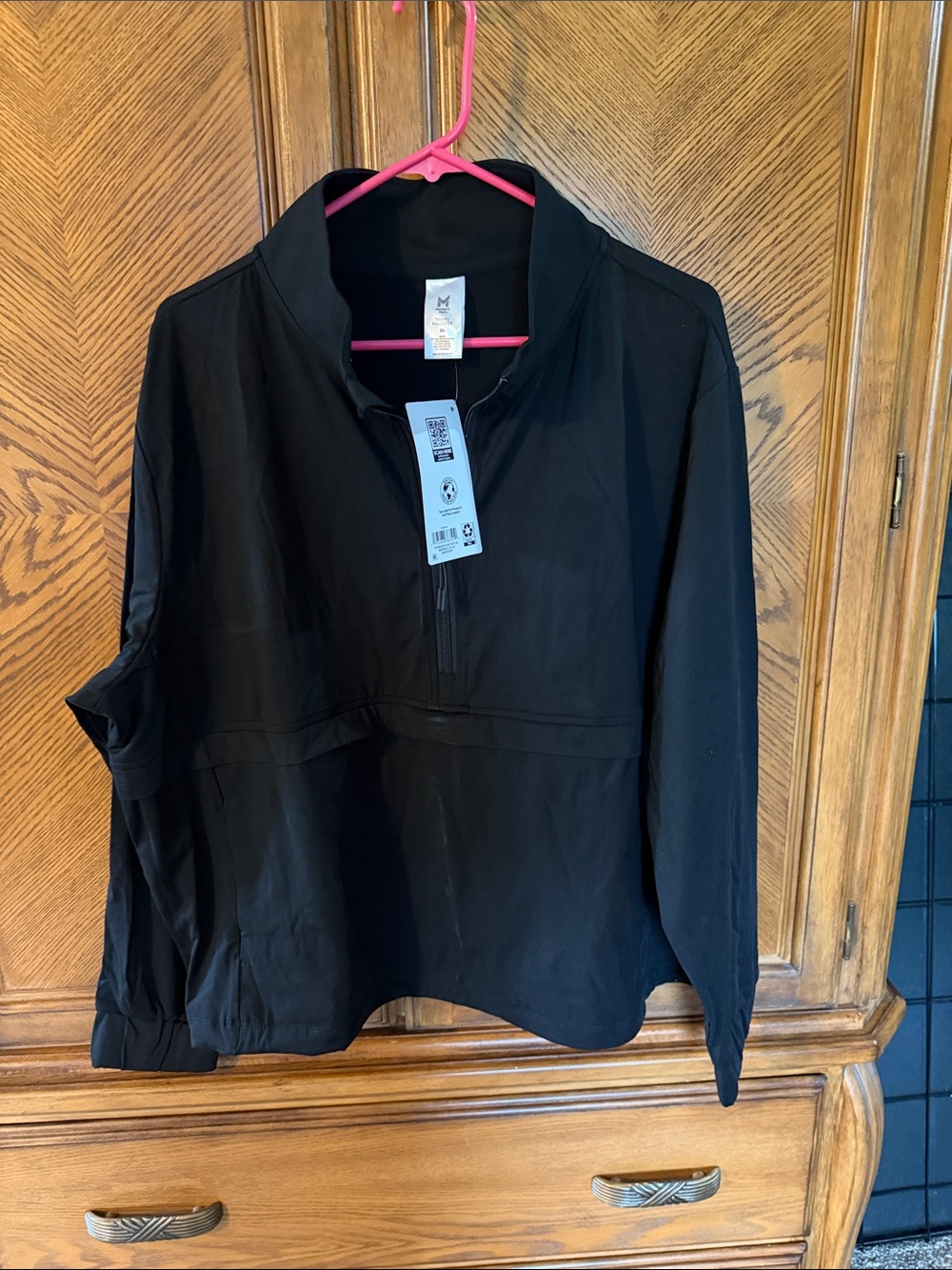 Member’s Mark Black Women's Quarter-Zip Pullover Sweatshirt - XL